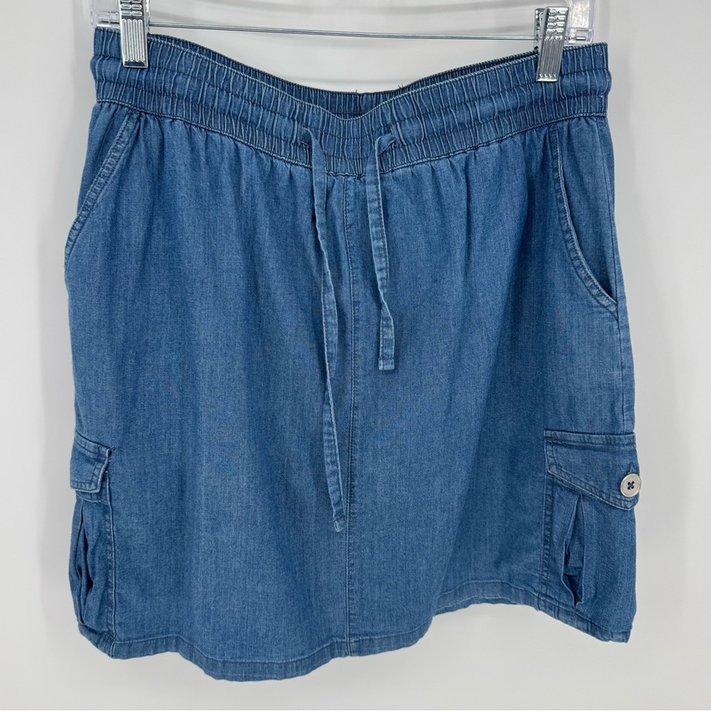 Baccini Women's Vintage Cargo Denim Skort